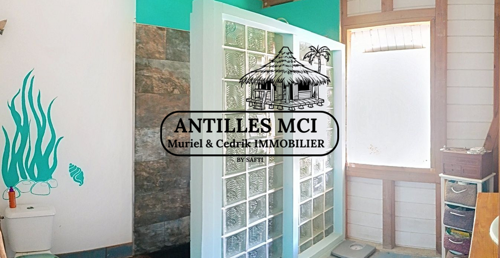 Salle d’eau avec douche à l’italienne – maison à vendre à Sainte-Anne – Antilles MCI