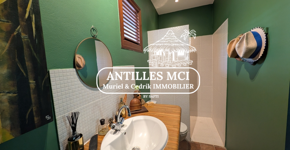 Salle d’eau avec douche – maison à vendre à Sainte-Luce Martinique – Antilles MCI