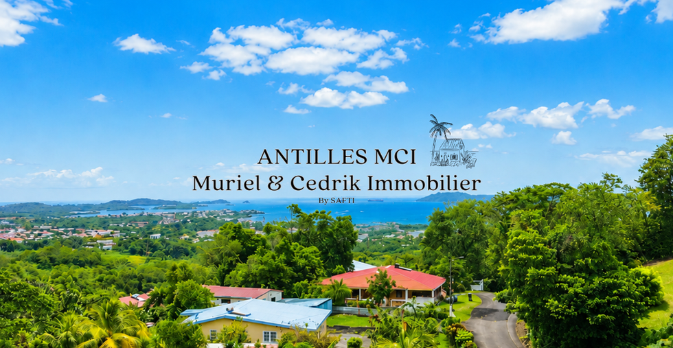 Terrasse avec vue dégagée et vue mer lointaine – maison à vendre au Robert Martinique – Antilles MCI