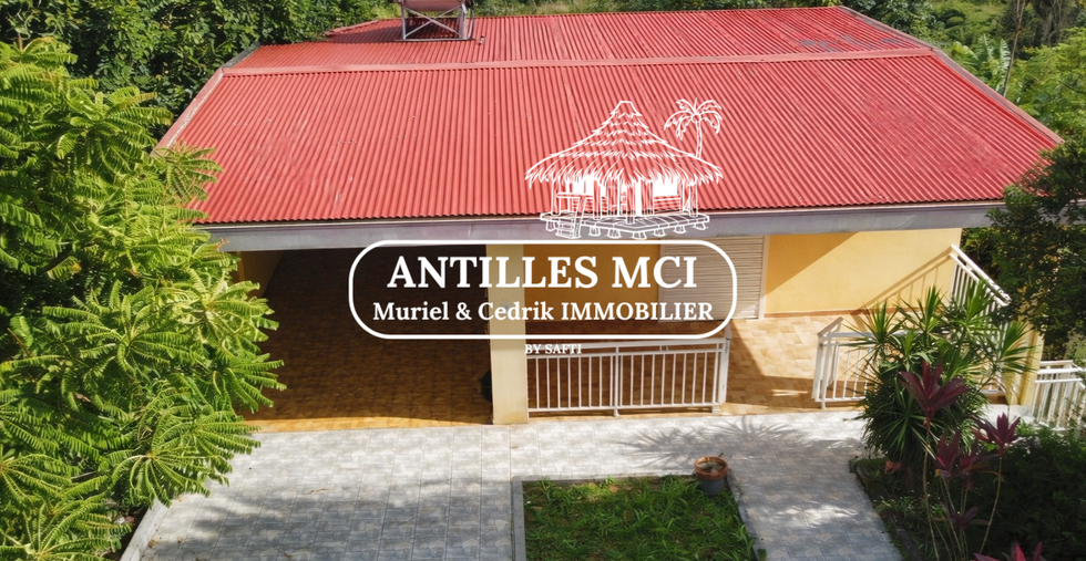 Maison à vendre au Lamentin Martinique – façade en campagne – Antilles MCI
