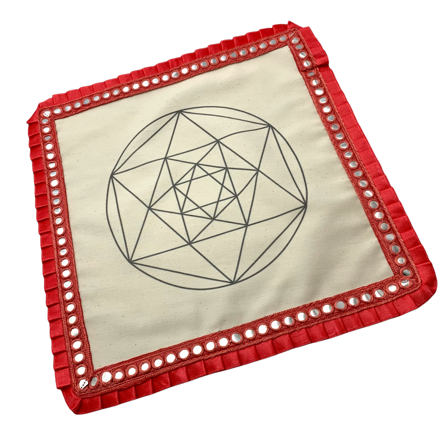 Coral Star of David Crystal Grid