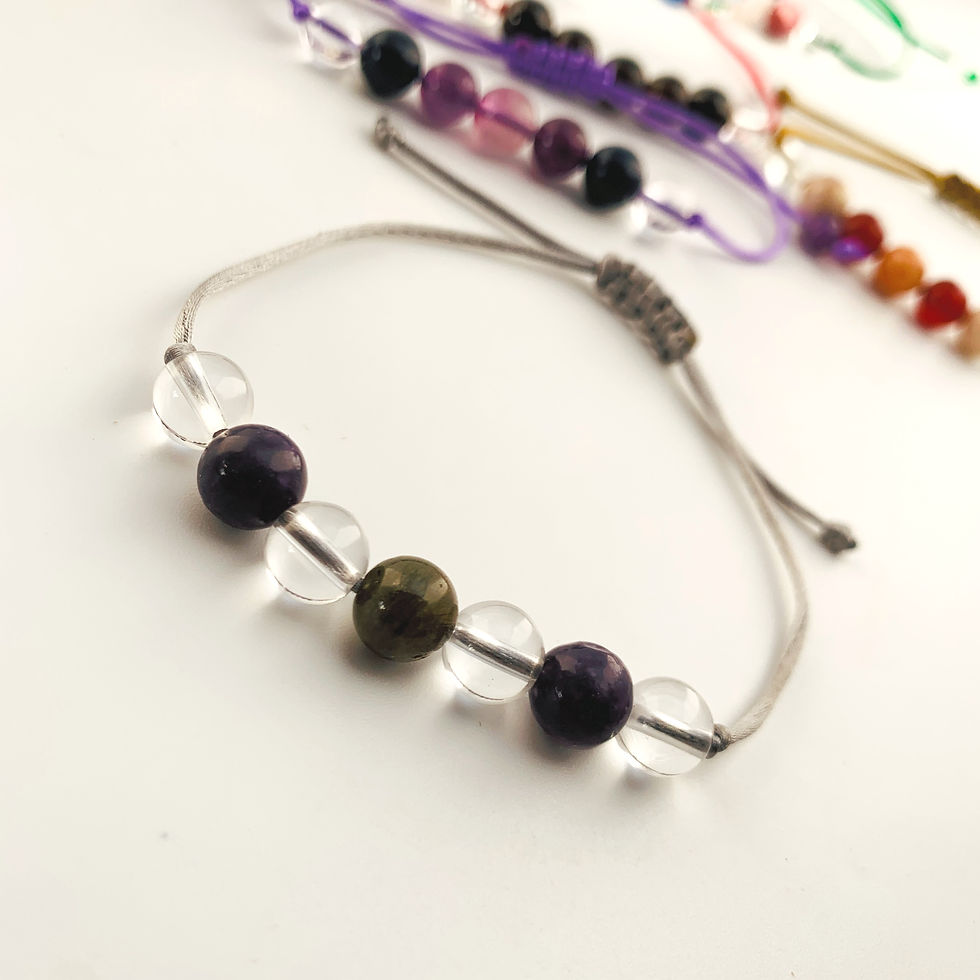 Thumbnail: Chakra Set of 7 Bracelets, (Design 1)