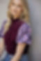 Dara Violet puff sleeve top in wine