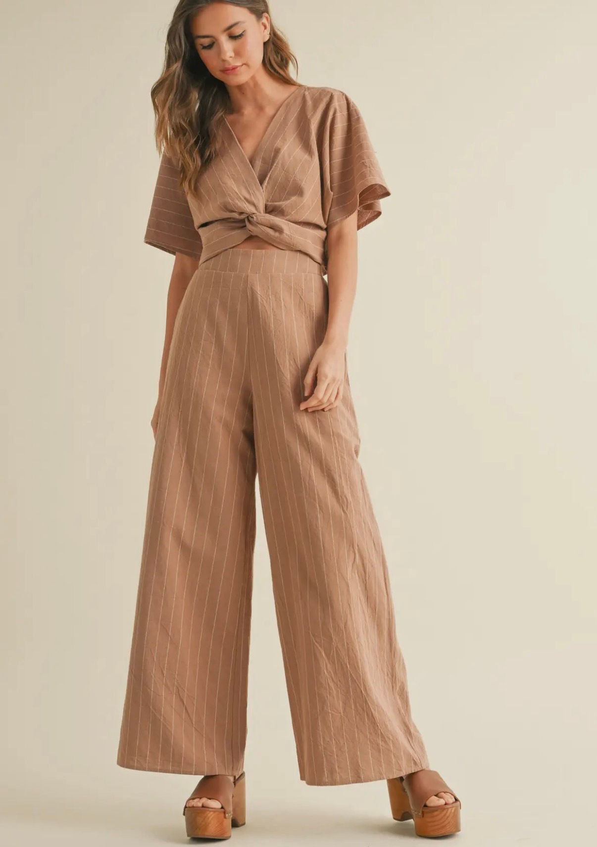 Stripe Wide Leg Set