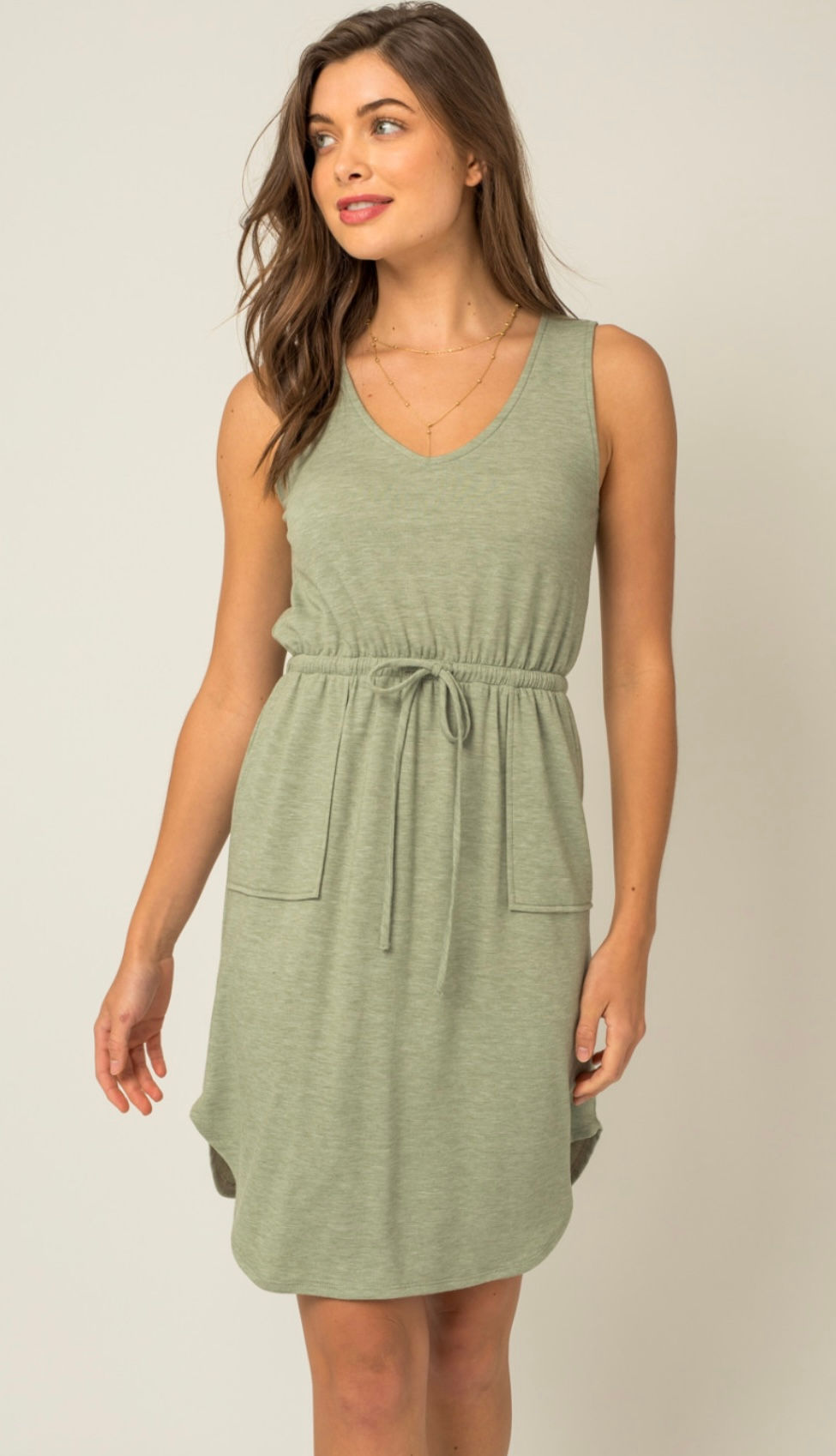 Gilli Tie-Waist Knit Dress