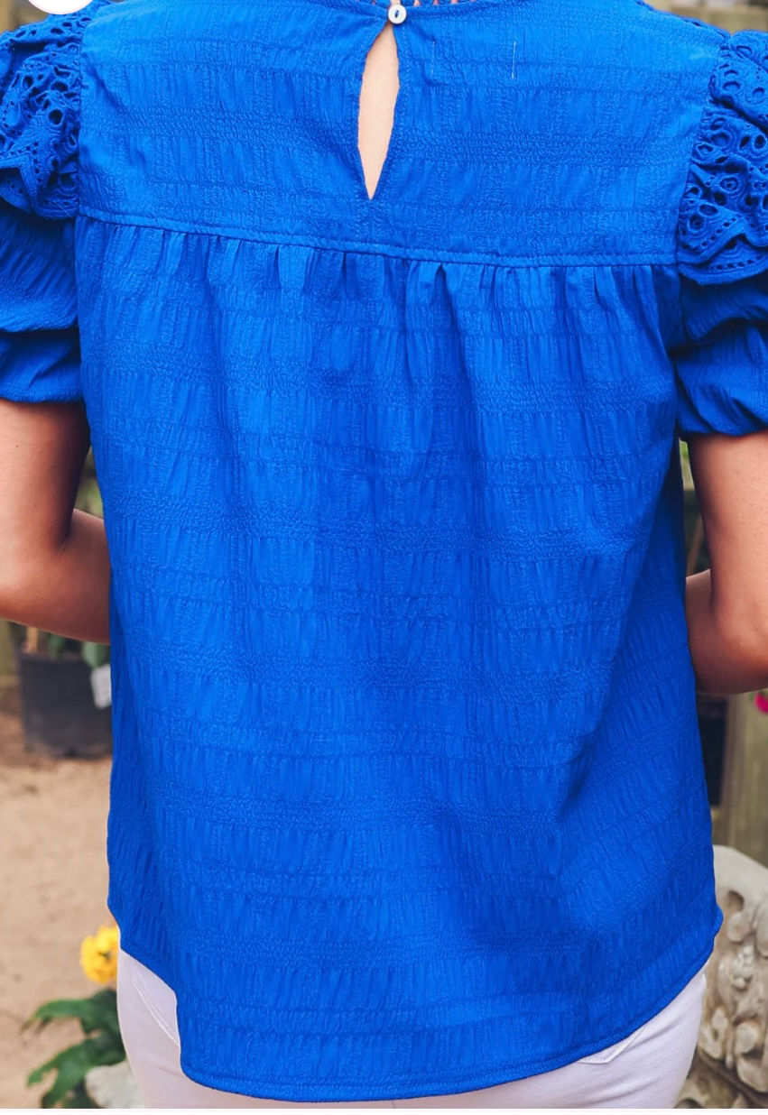 Thumbnail: Kimber Eyelet Ruffle Top