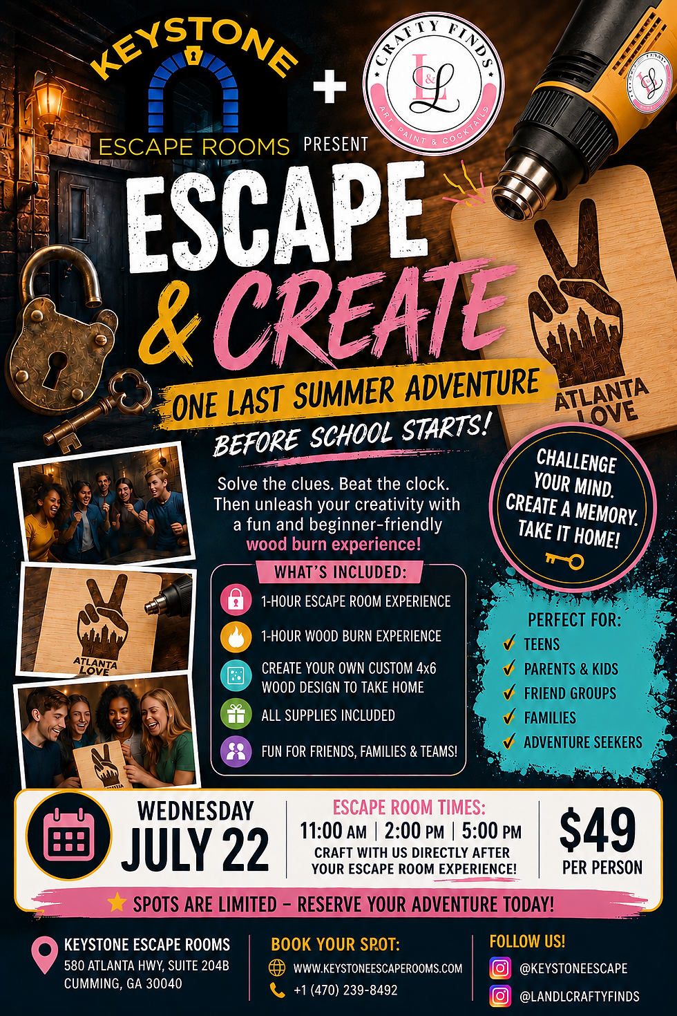 Escape & Create One Last Summer Adventure
