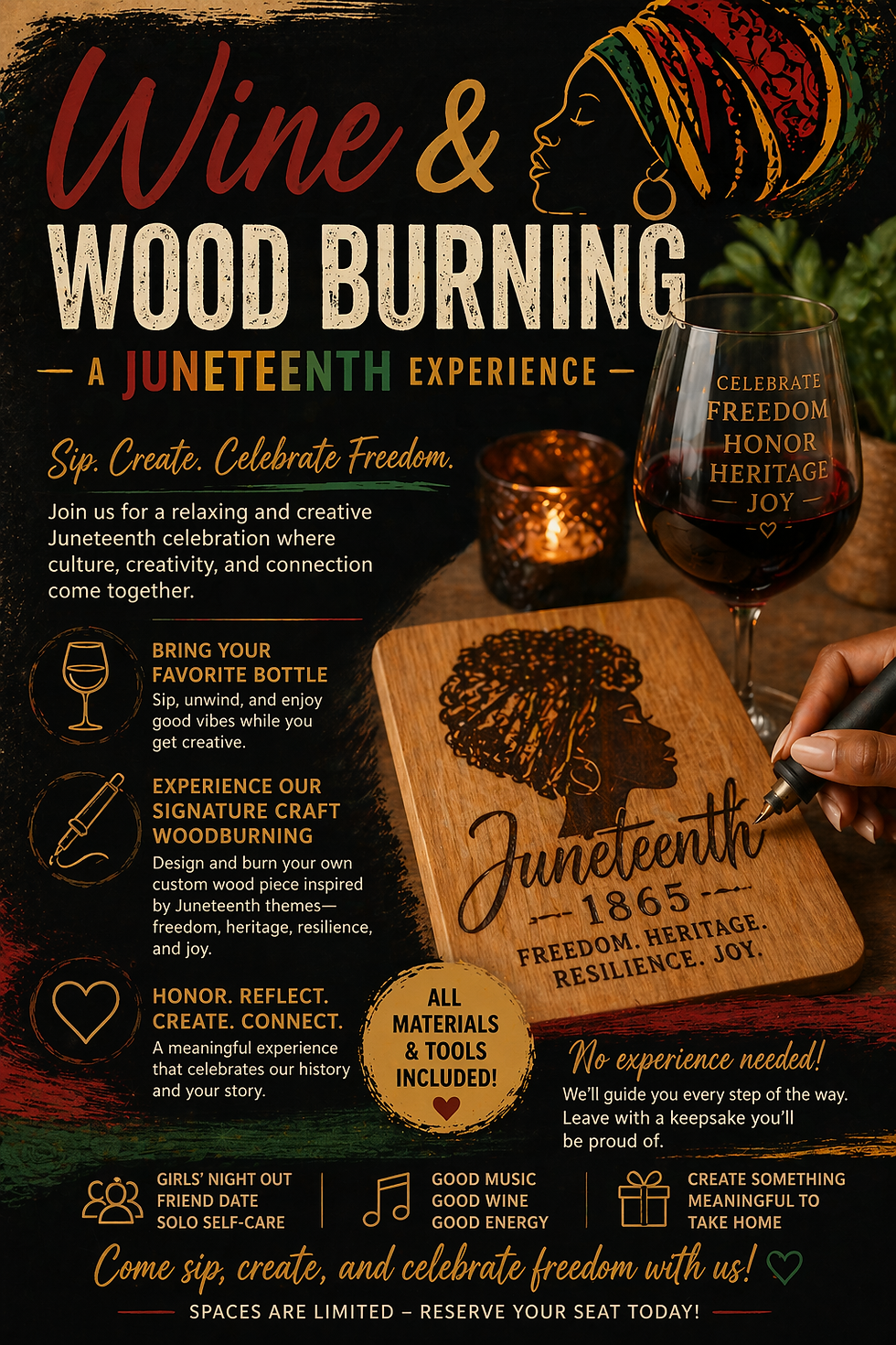 Juneteenth Wine & Woodburning Experience