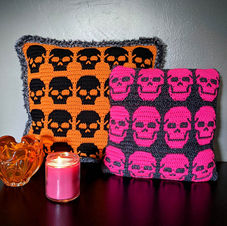 Big Skulls Mosaic Crochet Pattern by Sixel Design