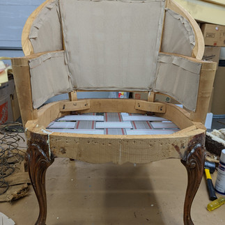 Chair frame ready for upholstery