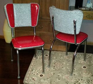 vintage vinyl dining chairs