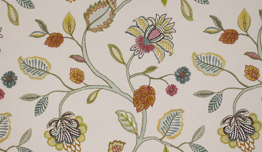 embroidered fabric by the yard