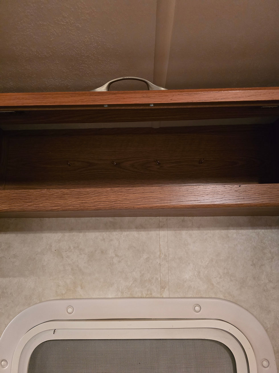 Storage above entry door