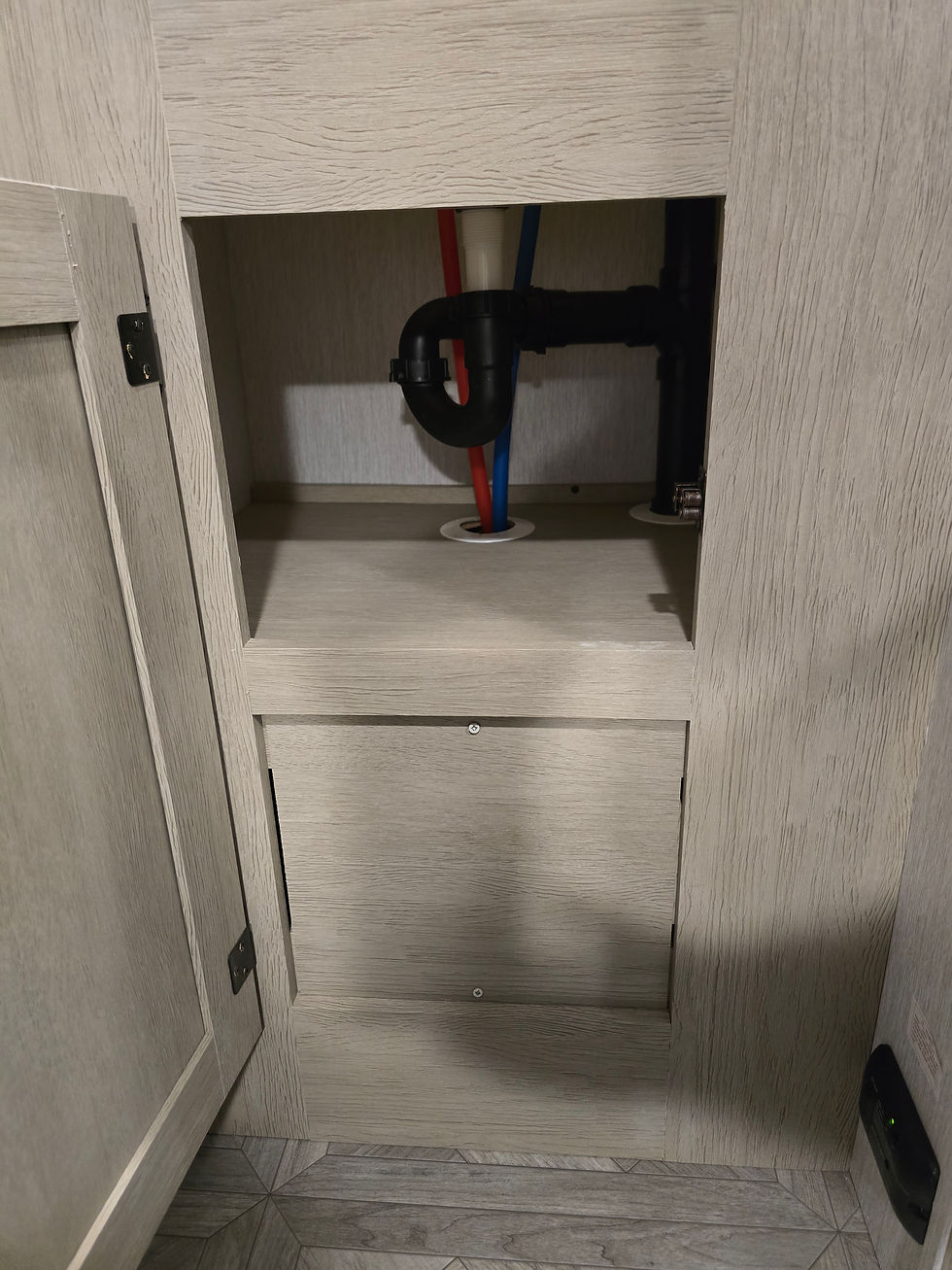 Cupboard under bathroom sink