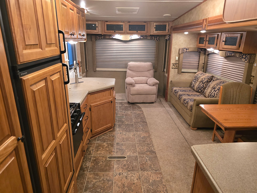 Interior layout, back to front