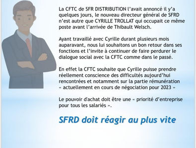 Nomination Directeur General SFRD