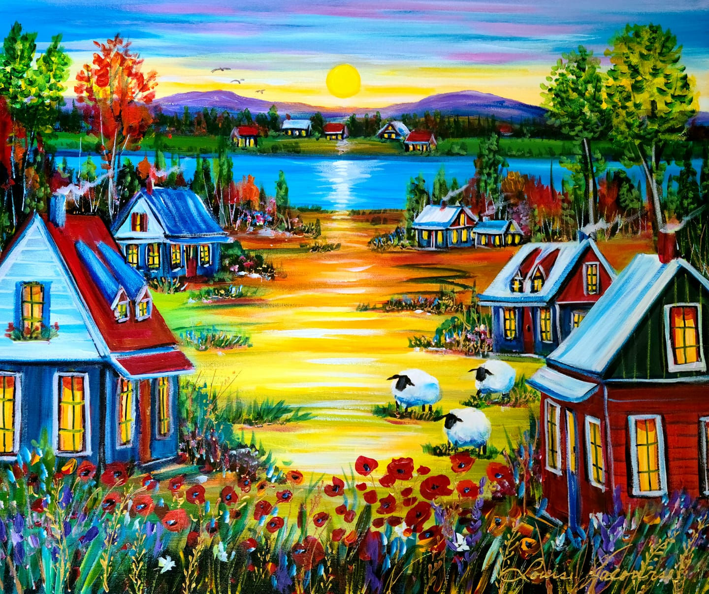 Bonheur au chalet 18x24