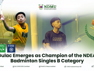 Gleo Gulac Emerges as Champion of the NDEA 2025 Badminton Singles B Category