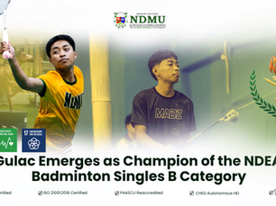 Gleo Gulac Emerges as Champion of the NDEA 2025 Badminton Singles B Category