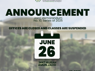 NDMU Announces Class and Office Suspension for Amun Jadid Holiday – June 26, 2025