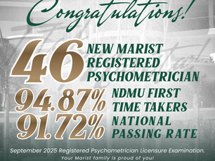 NDMU Produces 46 New Registered Psychometricians; Graduate Ranks Top 7 in September 2026 Licensure Examination
