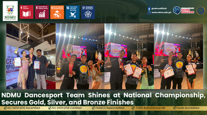 NDMU Dancesport Team Shines at National Championship, Secures Gold, Silver, and Bronze Finishes