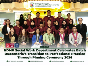 NDMU Social Work Department Celebrates Batch Duacendria’s Transition to Professional Practice Through Pinning Ceremony 2026