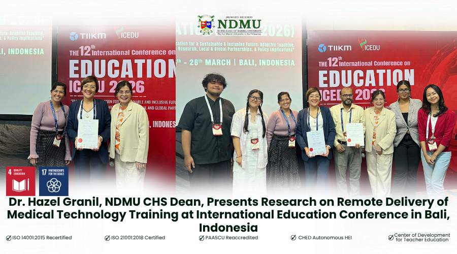 Dr. Hazel Granil, NDMU CHS Dean, Presents Research on Remote Delivery of Medical Technology Training at International Education Conference in Bali, Indonesia