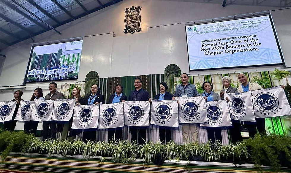 Formal turnover of the new PAGE banners to the chapter organizations during the 56th PAGE National Convention.