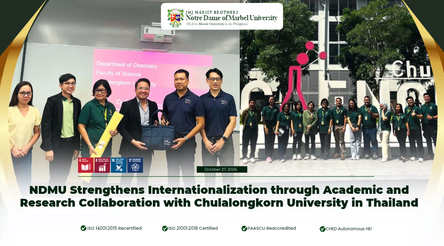 NDMU Strengthens Internationalization through Academic and Research Collaboration with Chulalongkorn University in Thailand