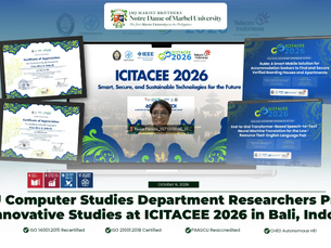 NDMU Computer Studies Department Researchers Present Two Innovative Studies at ICITACEE 2026 in Bali, Indonesia