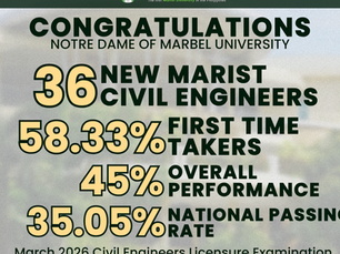 NDMU Celebrates 36 New Civil Engineers Produced in March 2026 CELE