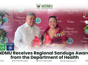 NDMU Receives Regional Sandugo Award from the Department of Health