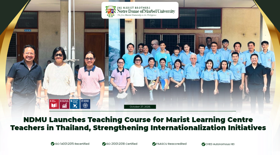 NDMU Launches Teaching Course for Marist Learning Centre Teachers in Thailand, Strengthening Internationalization Initiatives