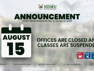 NDMU Observes Solemnity of the Assumption: Offices Closed, Classes Suspended