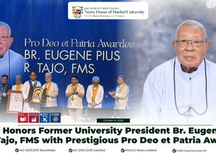 NDMU Honors Former University President Br. Eugene Pius R. Tajo, FMS with Prestigious Pro Deo et Patria Award