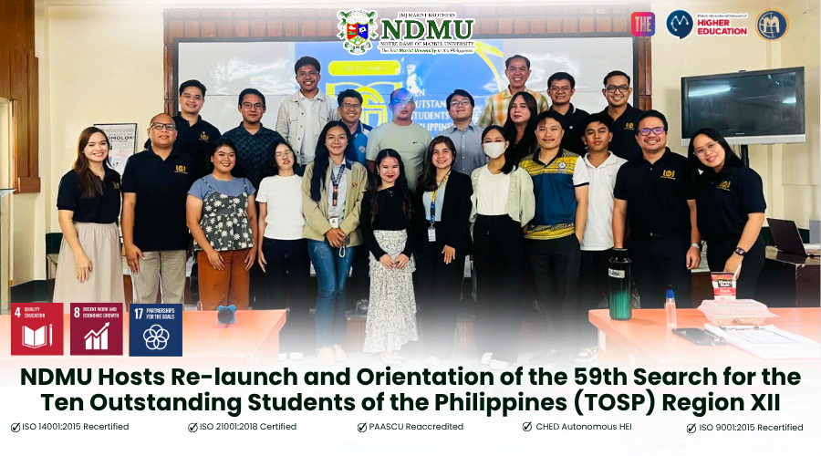 NDMU Hosts Re-launch and Orientation of the 59th Search for the Ten Outstanding Students of the Philippines (TOSP) Region XII