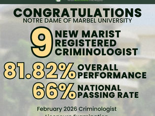 NDMU Celebrates Success in February 2026 Criminologist Licensure Examination