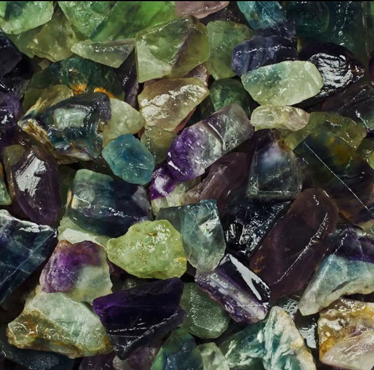 Raw Rainbow Flourite