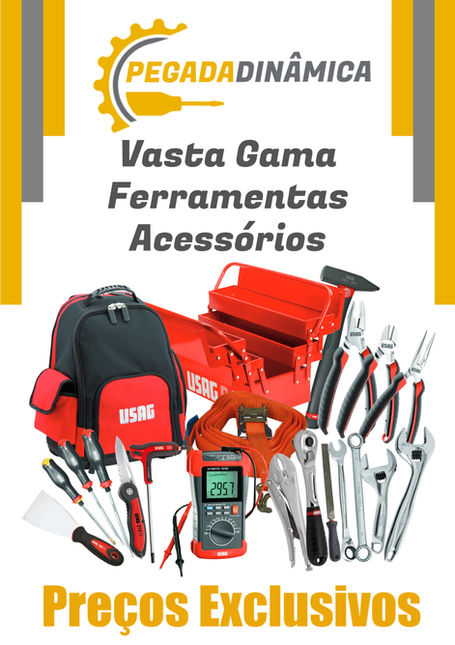 -Alicates
-Malas Ferramentas
-Mochilas
-Chave de Fendas
-Chave de Bocas
-Jogos de Chaves
-Espátulas
-Martelos
-Roquetes
-Chaves de Impacto
-Chaves Sextavadas
-Faca
-Multímetro Digital