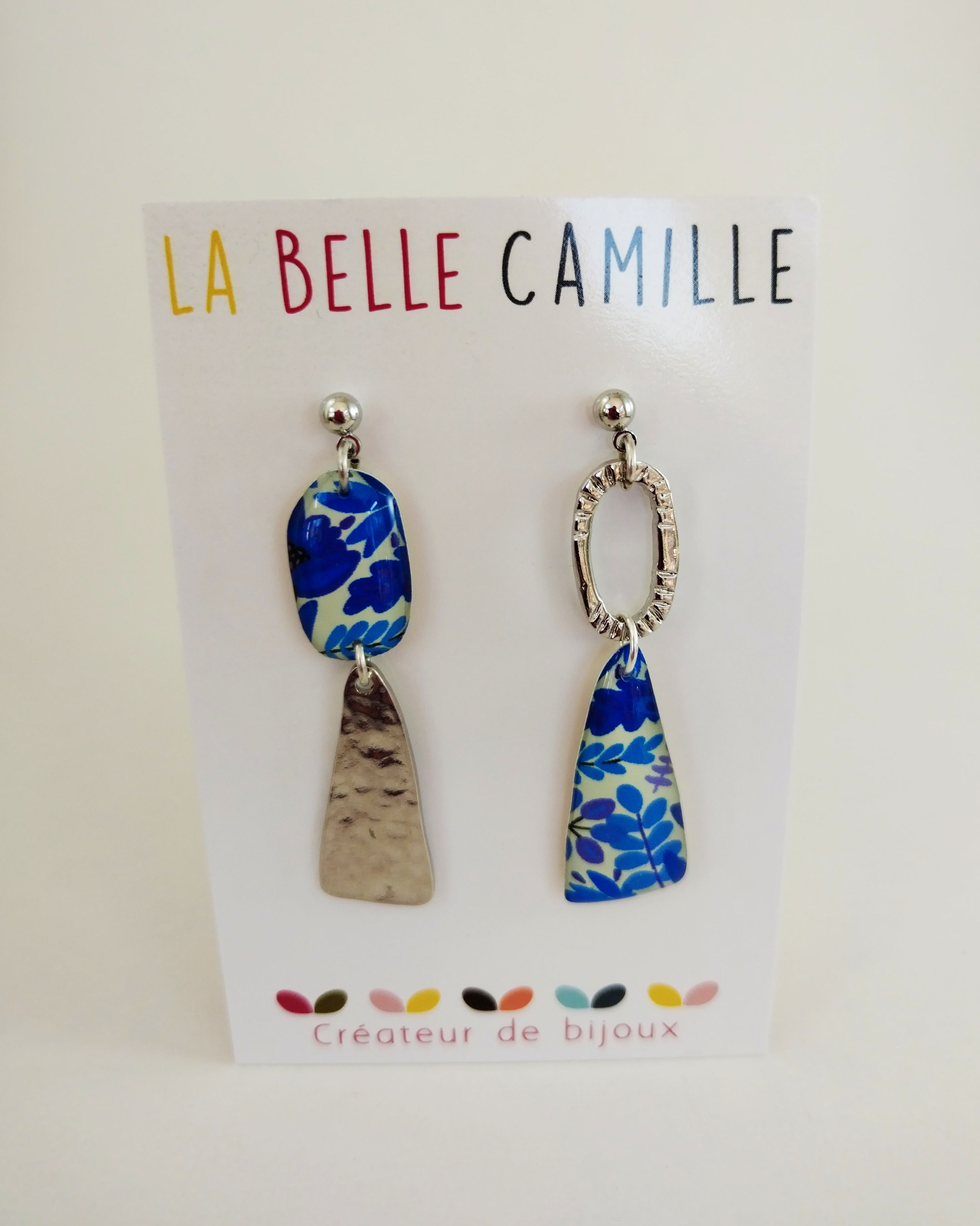 Boucle d'oreilles "la Belle Camille" Gaïa argent