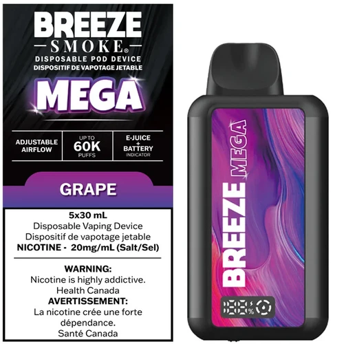 breeze canada vape Mega 60K Disposable Pod Resistance:0.8ohm Flum Float Vape Ingredients 15000 puffs