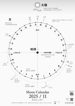 月カレンダー2025年11月版 白黒