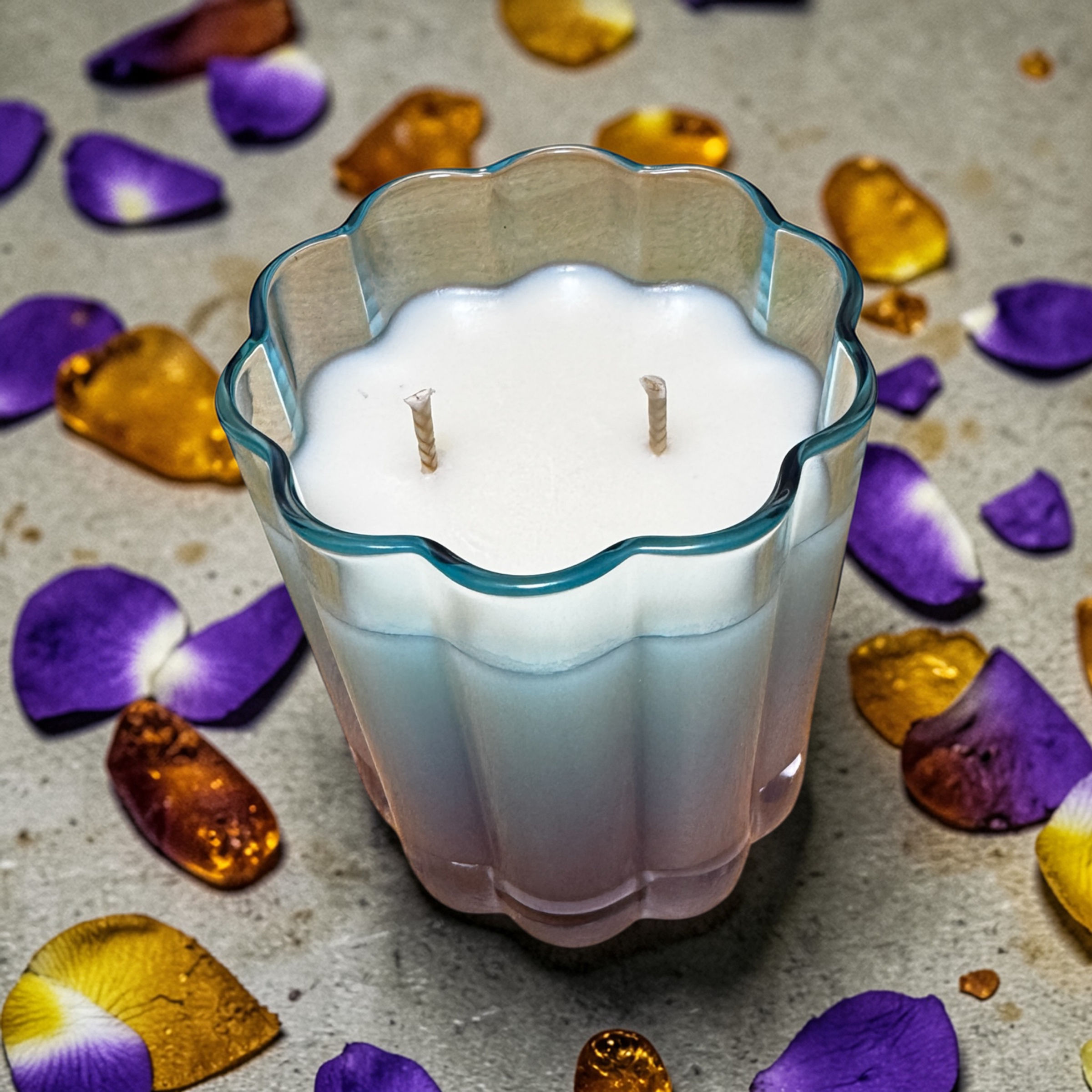 Limited Edition: Violet Ember Candle - Blue/Purple Daisy Jar