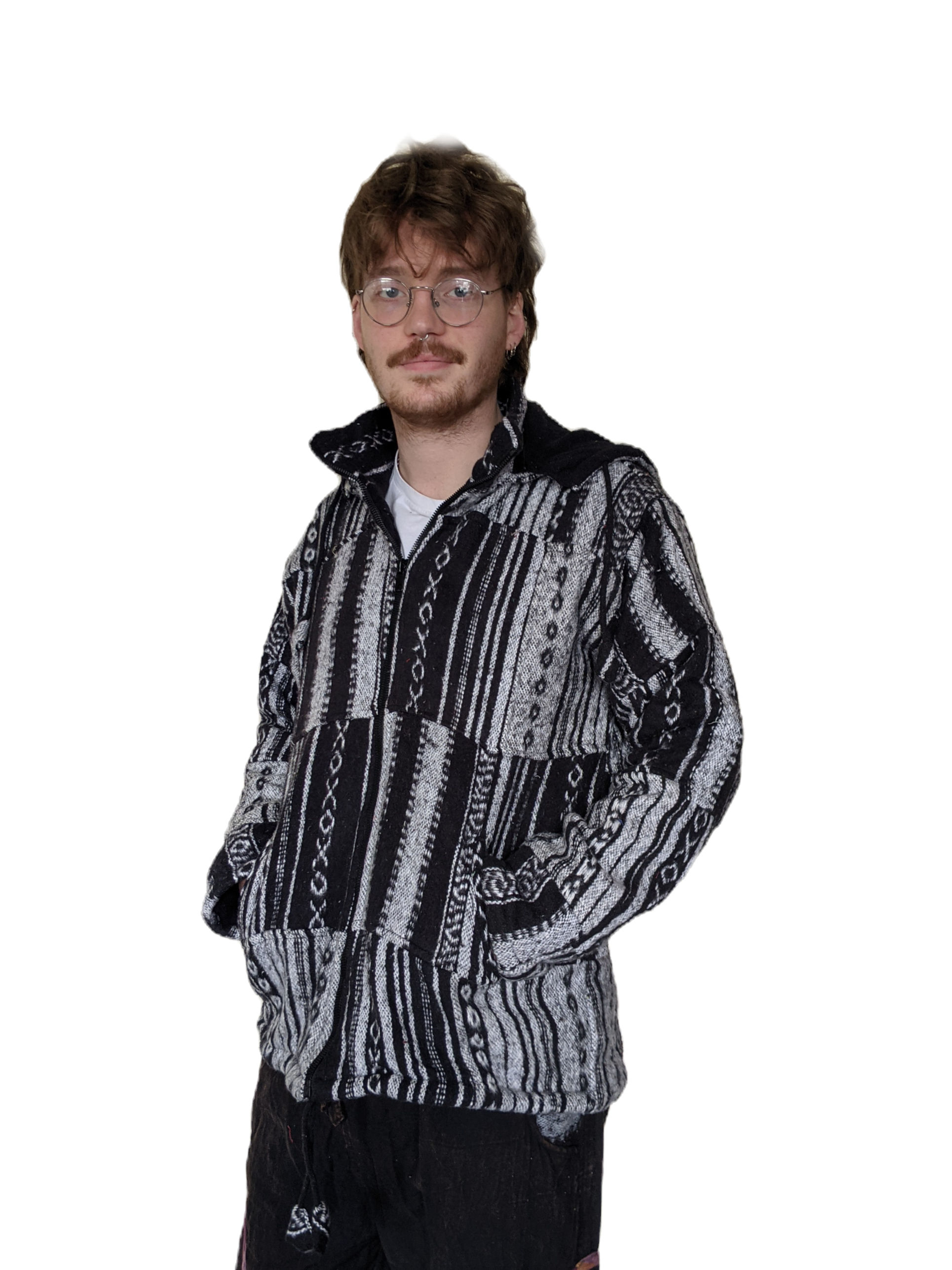 Natural Brush Cotton Patchwork Jacket Fleece Lined