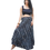 Thumbnail: Black Bamboo Tie Dye Cotton Wrap Skirt