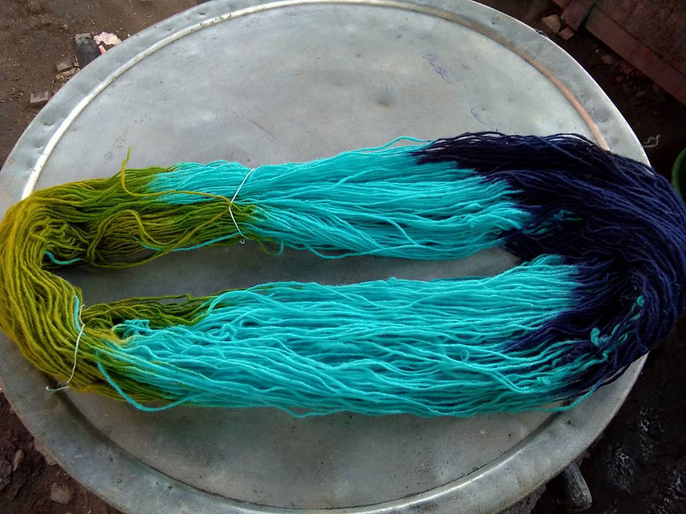 Thumbnail: Bobble Wool Hat "Turquoise Mist" Fleece Lined.