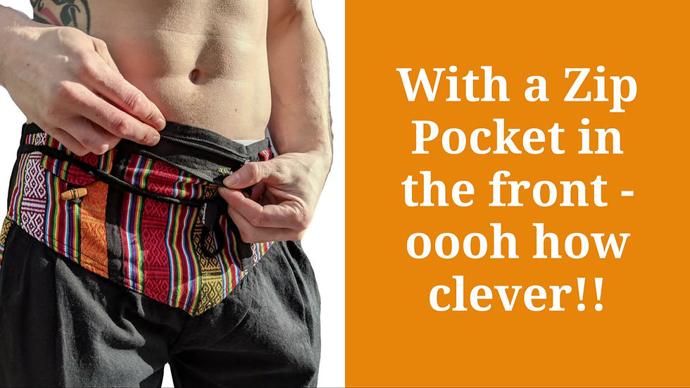 Thumbnail: Traditional Nepali Trim wit Moneybelt Tie Bottom Trousers