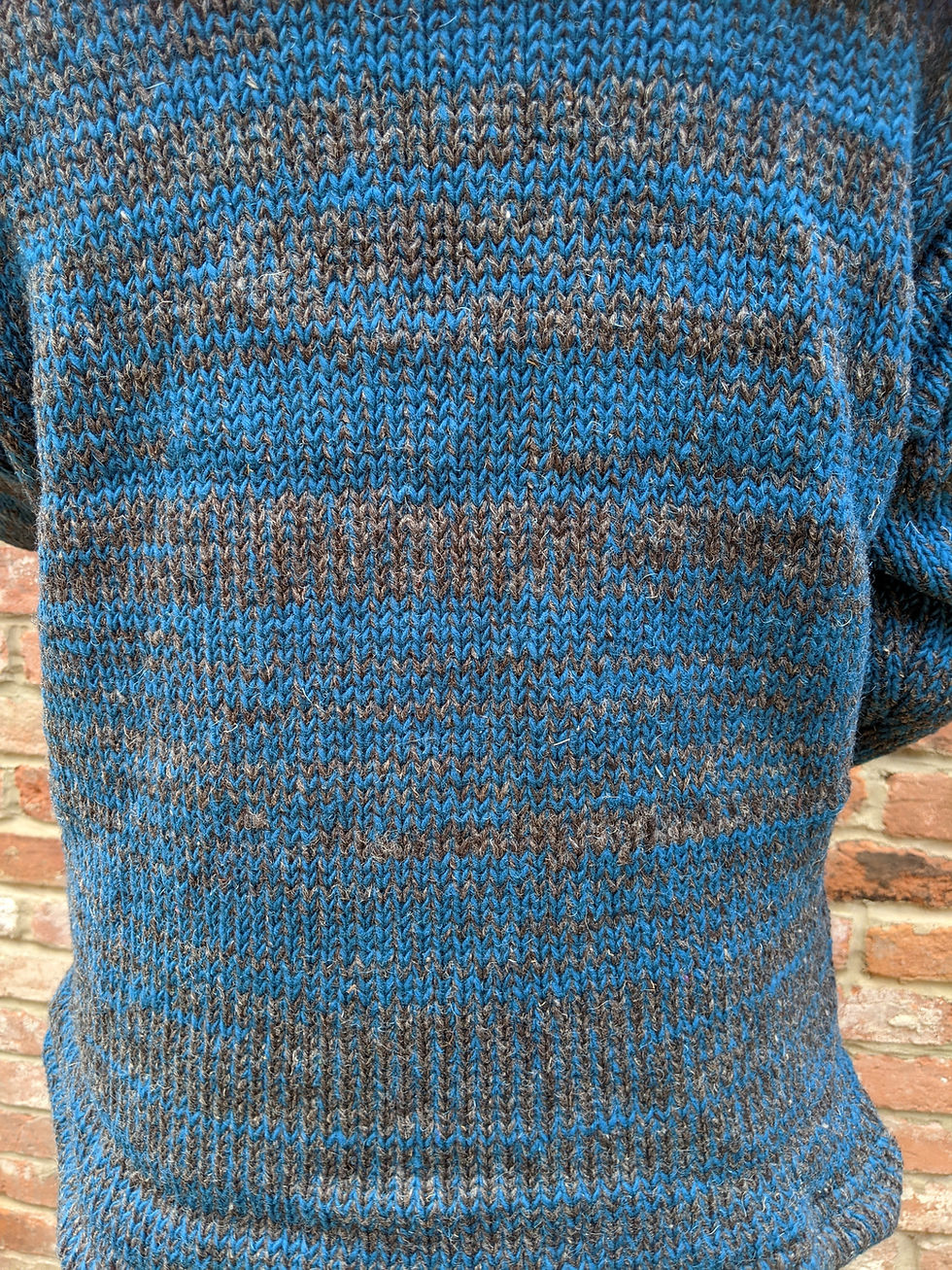 Thumbnail: Dark blue/Dark grey mix Wool Jacket Fleece Lined
