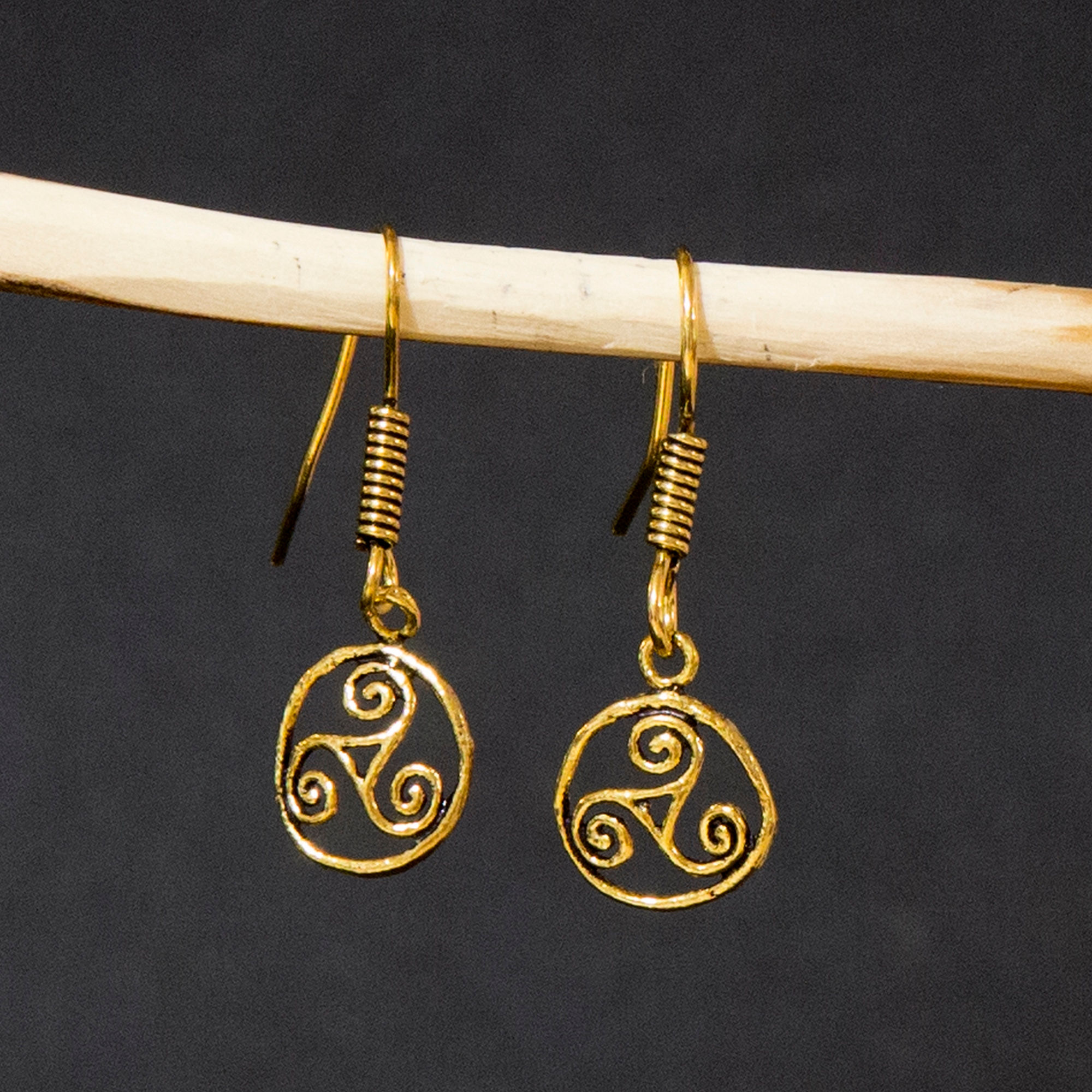 Celtic Spiral in Circle Earring